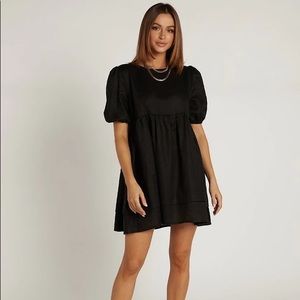 Dissh 100% linen Jasmine babydoll mini dress. NWT